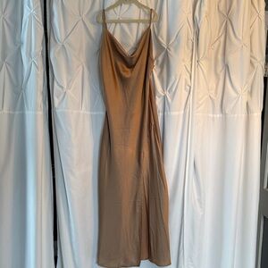 Elegant Tan Slip Dress